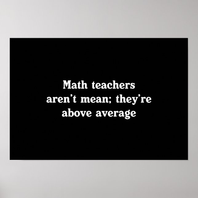 Matematiklärare ligger över genomsnittet poster (Framsidan)