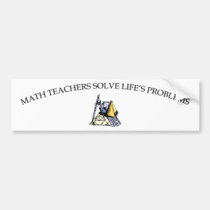 Matematiklärare löser livets problem bildekal
