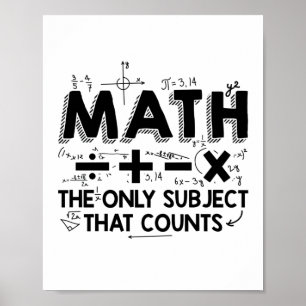 Matematiklärare Matematikmatematikpresenter Poster