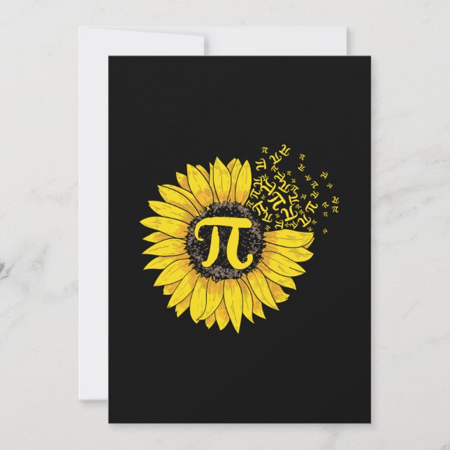 Matematiklärare Pi Nummer Solros Inbjudningar (Framsida)