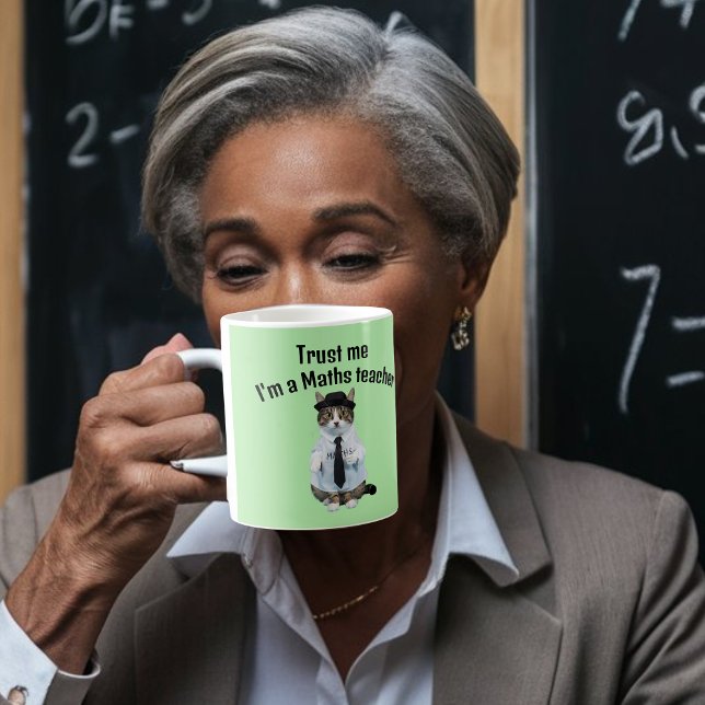 Matematiklärare present lita på mig matematik prof kaffemugg (Skapare uppladdad)