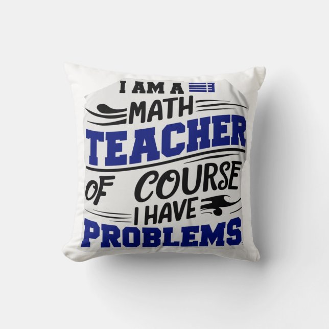 Matematiklärare skämt  kudde (Framsida)