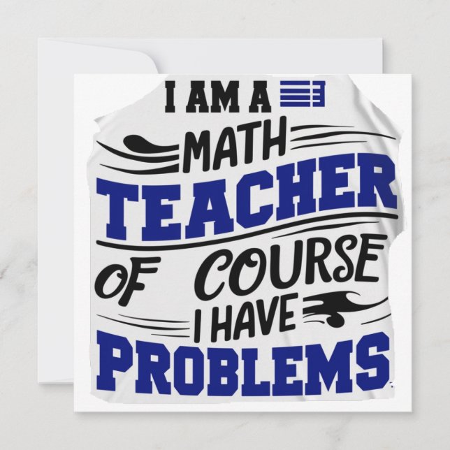 Matematiklärare skämt  tack kort (Framsida)