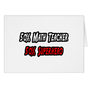 Matematiklärare/superhjälte Hälsningskort