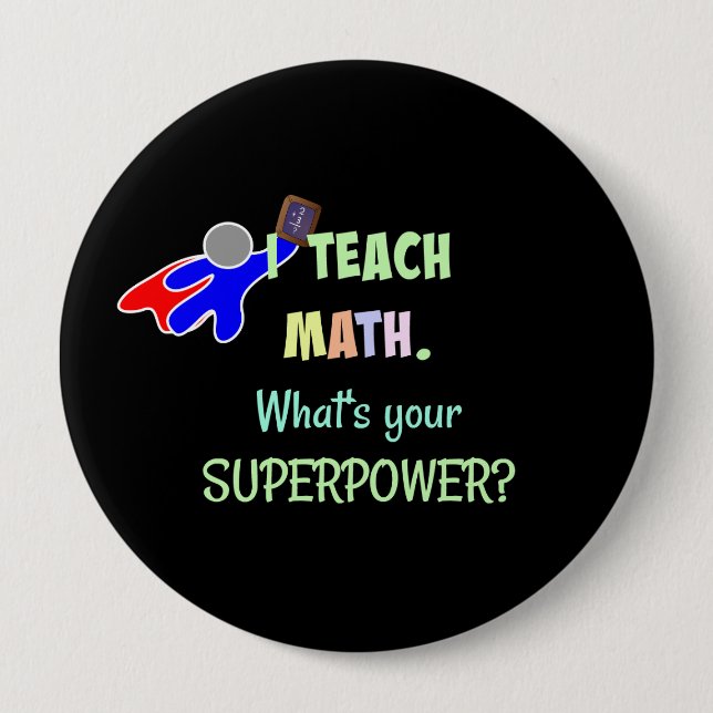 Matematiklärare, Superhjälte Knapp (Framsida)