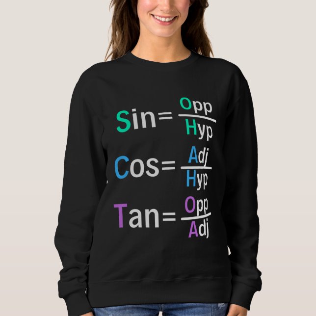 Matematiklärare Trigonometri SOH CAH TOA Geometri T Shirt (Framsida)