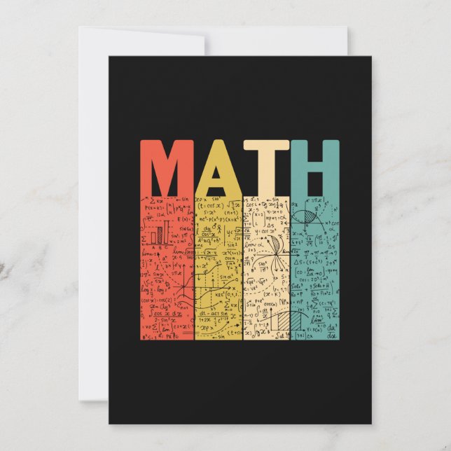Matematiklärare Vintage Math Definition Inbjudningar (Framsida)