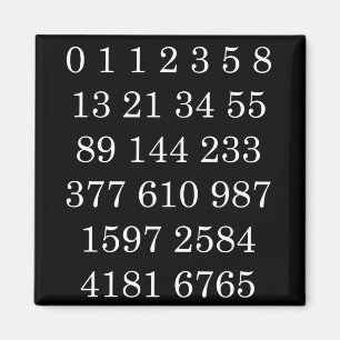 Matematikmagneten Fibonacci ordnar numrerar Magnet