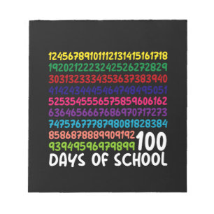 Matematiknummer 100-dagen för skollärarbarn anteckningsblock