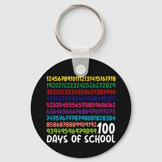 Matematiknummer 100-dagen för skollärarbarn nyckelring (Framsida)