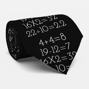 matematikproblem på svart slips