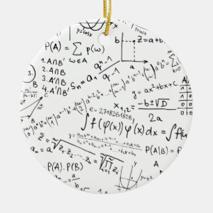Matematikproblem som löser Mönster Julgransprydnad Keramik