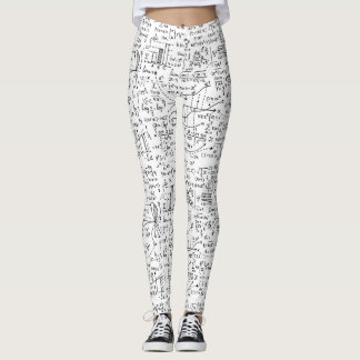 matematikskript, svarta och vita leggings