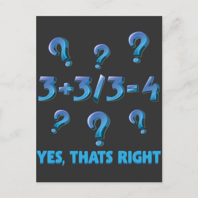 Matematisk beräkning av Student utbildningsmatemat Vykort (Framsida)