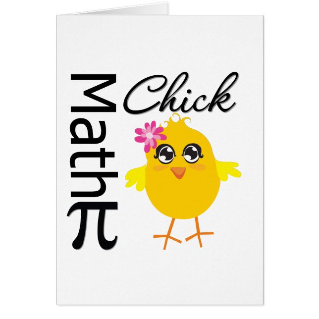 Matematisk Chick Hälsningskort (Framsidan)