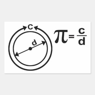 Matematisk definition av Pi Rektangulärt Klistermärke