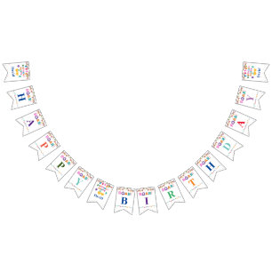 Matematisk dekoration för födelsedagsfest för Cute Vimplar