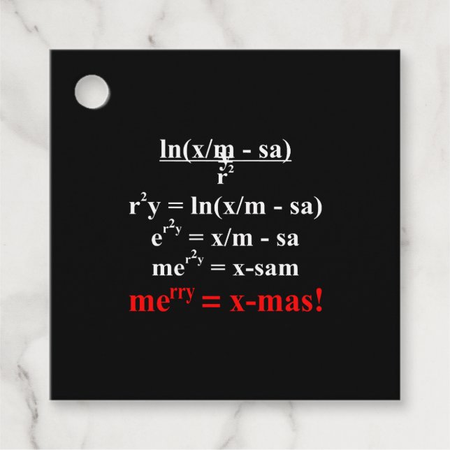 Matematisk ekvation God jul Gåvor Etiketter (Framsida)