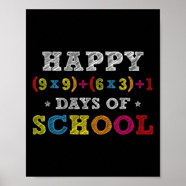 Matematisk formel 100 dagar för skolelever med bar poster (Framsidan)