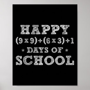 Matematisk formel 100 dagar för skolelever med bar poster