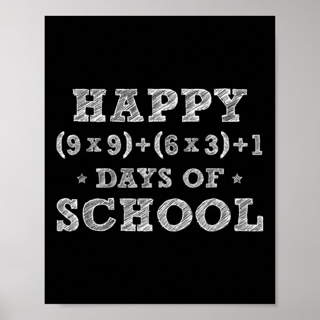 Matematisk formel 100 dagar för skolelever med bar poster (Framsidan)
