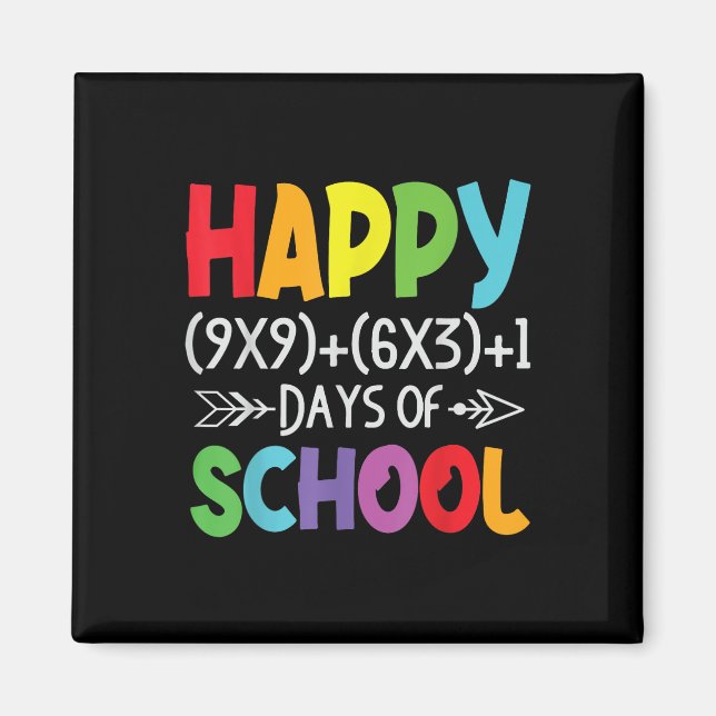 Matematisk formel 100 dagar för skolgåvor matemati magnet (Framsidan)