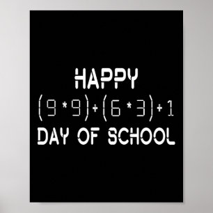 Matematisk formel 100 dagar för skolmatlärarstudie poster