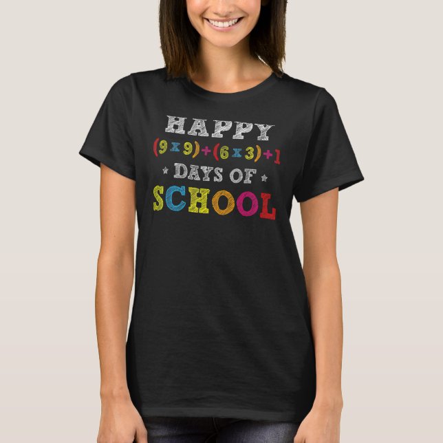 Matematisk formel 100 dagar för skolskepp Kid Boys T Shirt (Framsida)