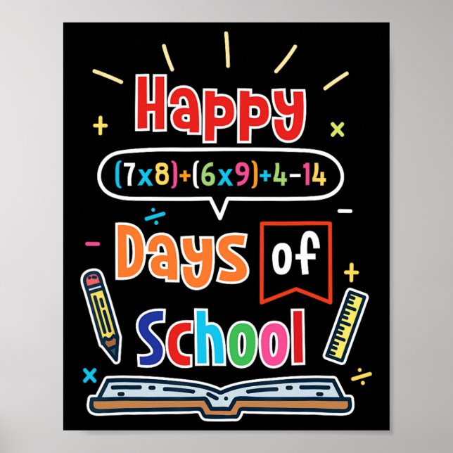 Matematisk formel 100 dagar i Lycklig 100 dagar Poster (Framsidan)