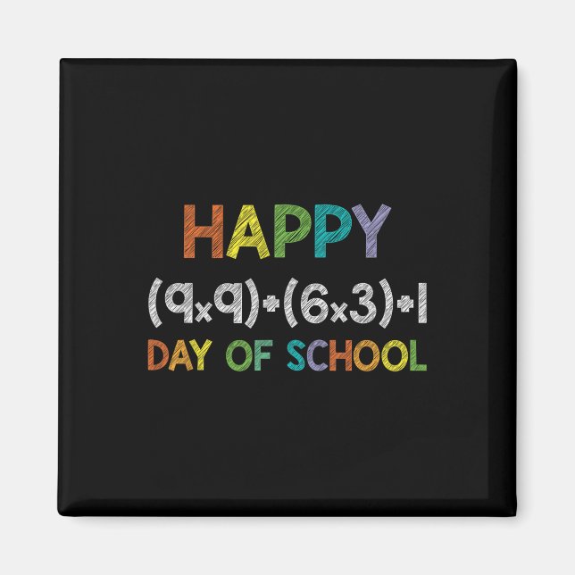 Matematisk formel 100 dagar skolmatning 100 dagar  magnet (Framsidan)