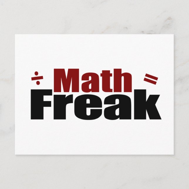 Matematisk Freak Vykort (Framsida)