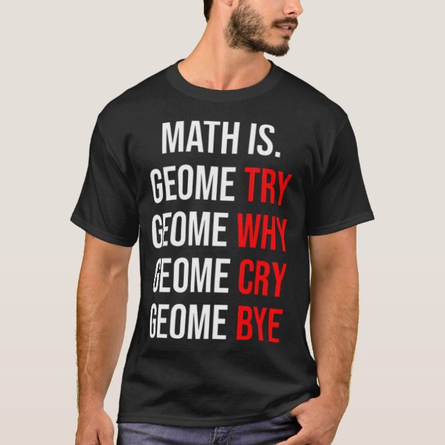 Matematisk geometri för studenter Funny häst ord d T Shirt (Framsida)