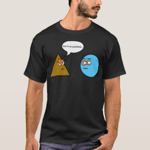 matematisk geometrisk skämt naveltriangelcirkellär t shirt