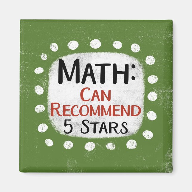 Matematisk granskning 5 Stars Kylskåp Magnet (Framsidan)