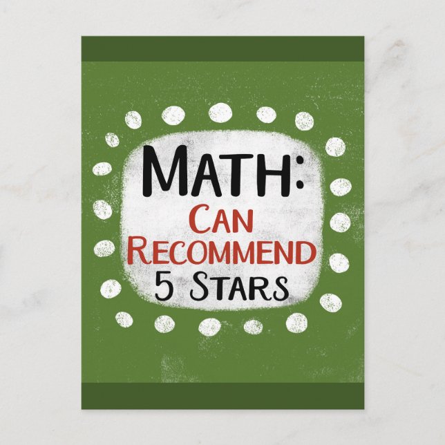 Matematisk granskning 5 Stars vykort (Framsida)