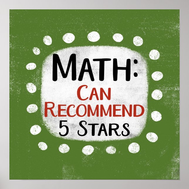 Matematisk granskning 5 stjärnor Poster väggkonst (Framsidan)