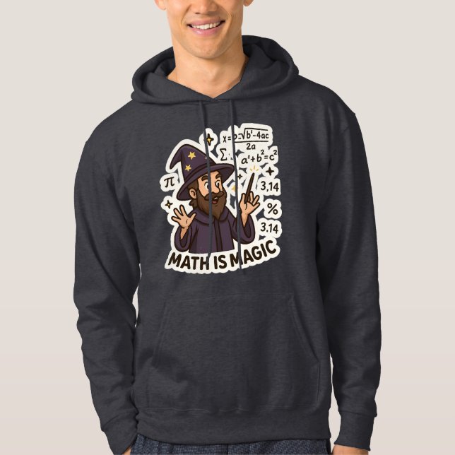 Matematisk guide - "Math is Magic" Transparent Hoodie (Framsida)