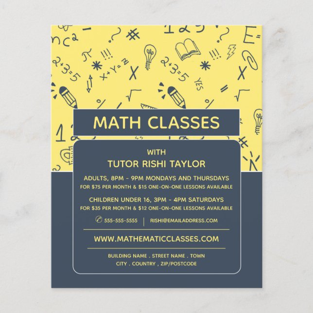Matematisk ikondesign, Matematikreklam Flygblad (Framsidan)