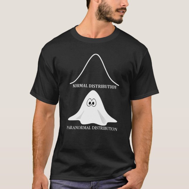 Matematisk Joke Normal distribution Paranormal Sta T Shirt (Framsida)