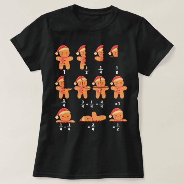 Matematisk jultomte Gingerbröd Mathematic Teacher  T Shirt (Design framsida)