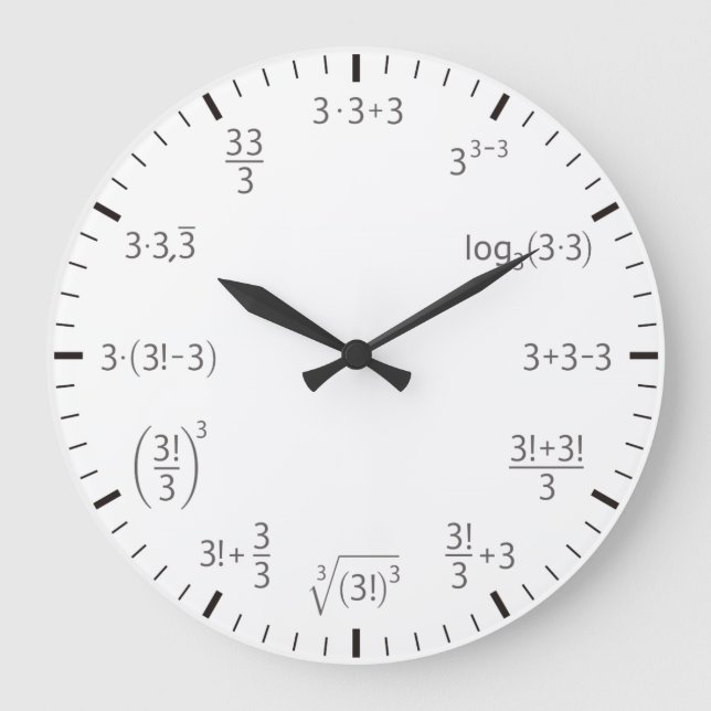 Matematisk klocka 3 x 3 - 3 gånger 3 (Framsida)