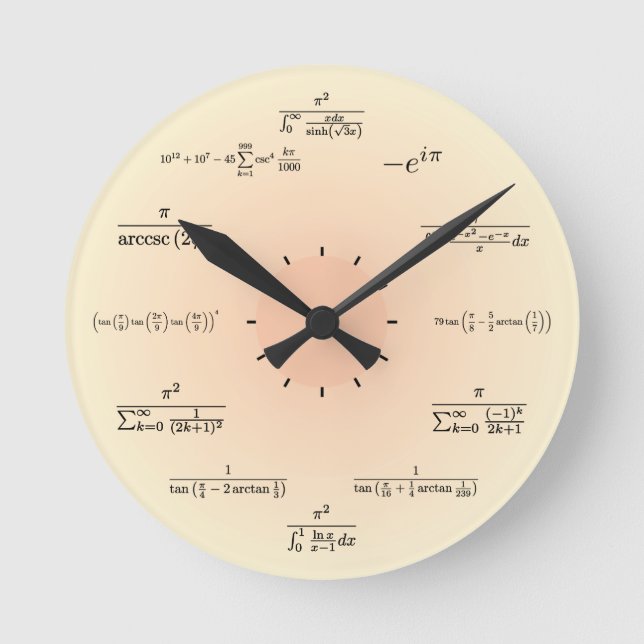 Matematisk klocka (lätt Gult) (Framsida)