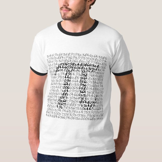 MATEMATISK KONSTANT FÖR PI TEE SHIRT (Framsida)