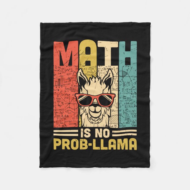 Matematisk lärarmatur är inget problem fleecefilt (Framsidan)