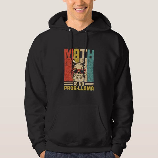 Matematisk lärarmatur är inget problem hoodie (Framsida)