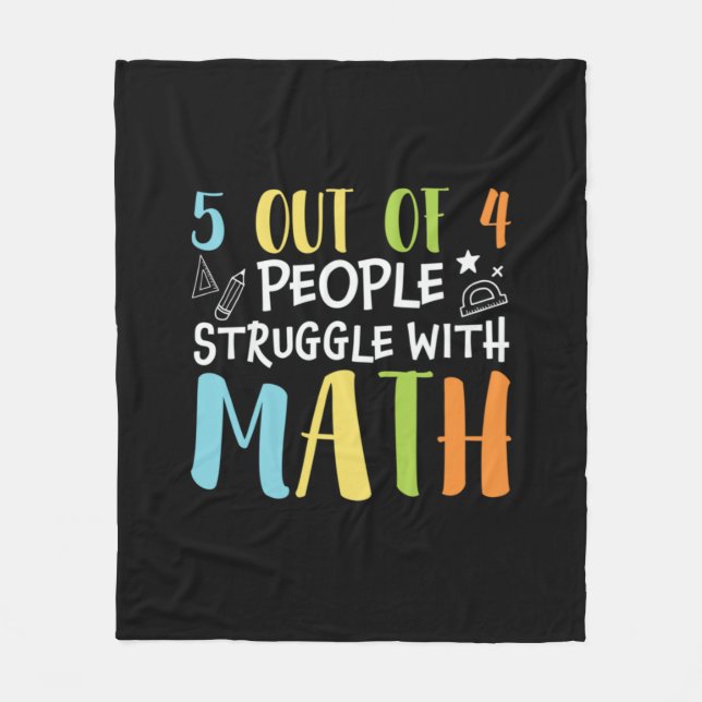 Matematisk lärarstrid med matematik fleecefilt (Framsidan)