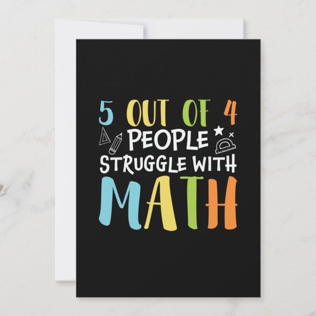 Matematisk lärarstrid med matematik julkort (Framsida)