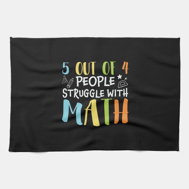 Matematisk lärarstrid med matematik kökshandduk (Horisontell)