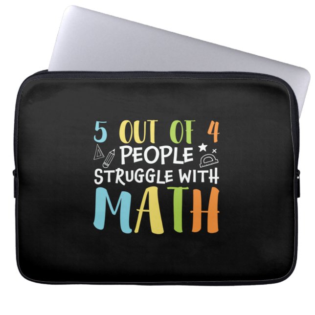 Matematisk lärarstrid med matematik laptop fodral (Framsidan)