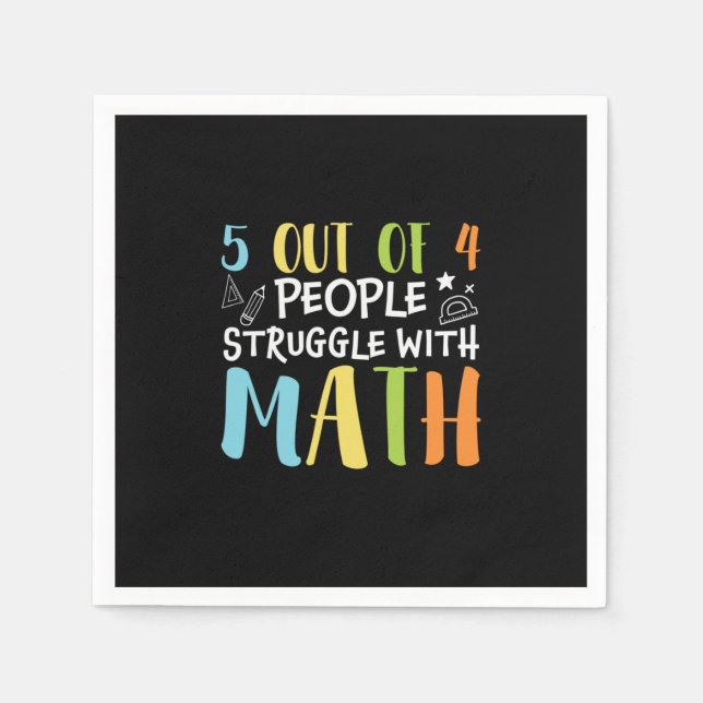 Matematisk lärarstrid med matematik pappersservett (Framsidan)